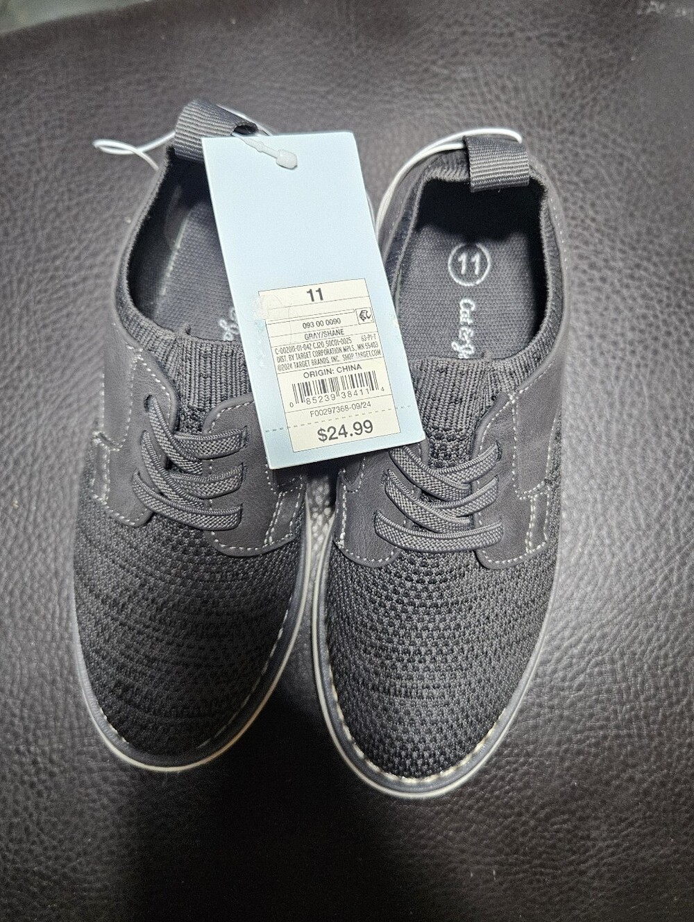 Cat & Jack Gray Knit Slip-On Lace Sneakers for Kids